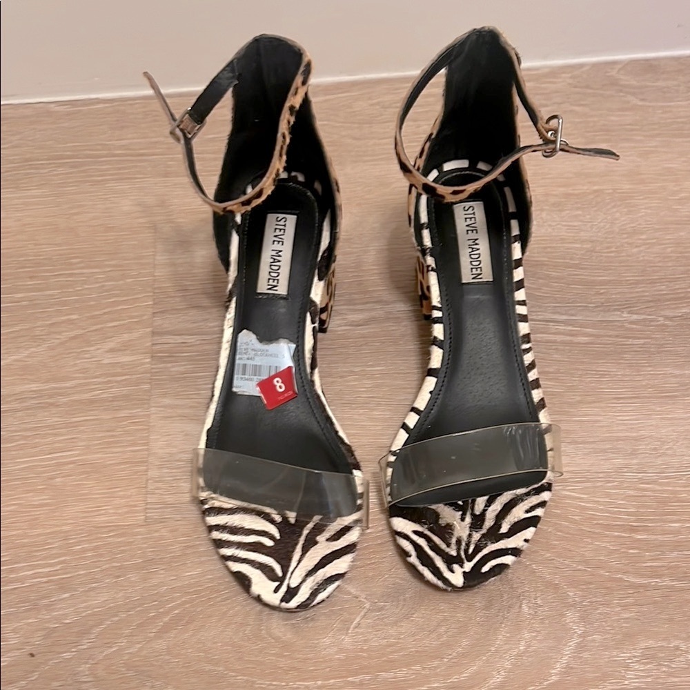 Steve Madden zebra and cheetah print Heeled Sandals